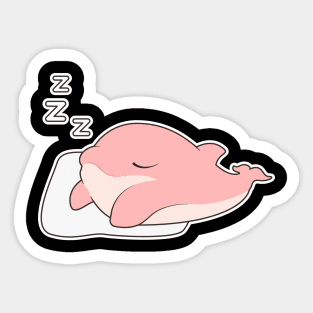 Dolphin at Sleeping on Pillow Sticker